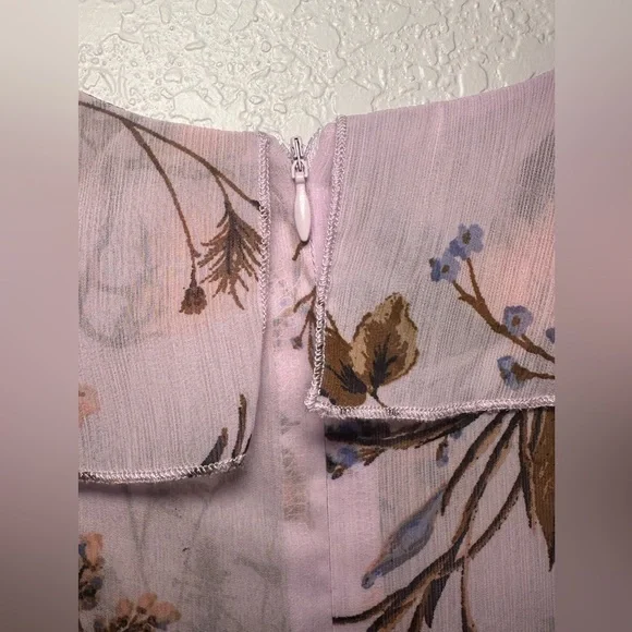 AMERICAN RAG Lavender Floral Prairie Wrap Maxi Dress Size Medium - Picture 6 of 10